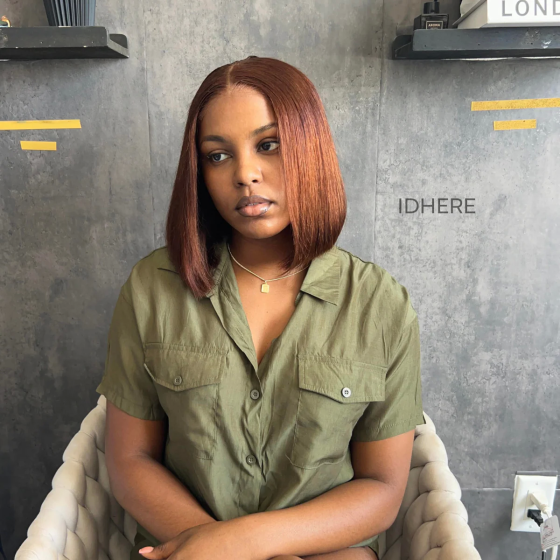 One Cut Bone Hair Bob Wig Human Hair 4x4 HD Lace Closure Wig 100% Unprocessed Virgin Human Hair #4 Lace Front Bob Wigs